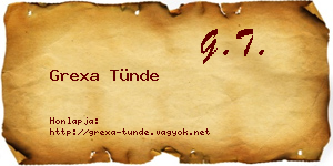 Grexa Tünde névjegykártya